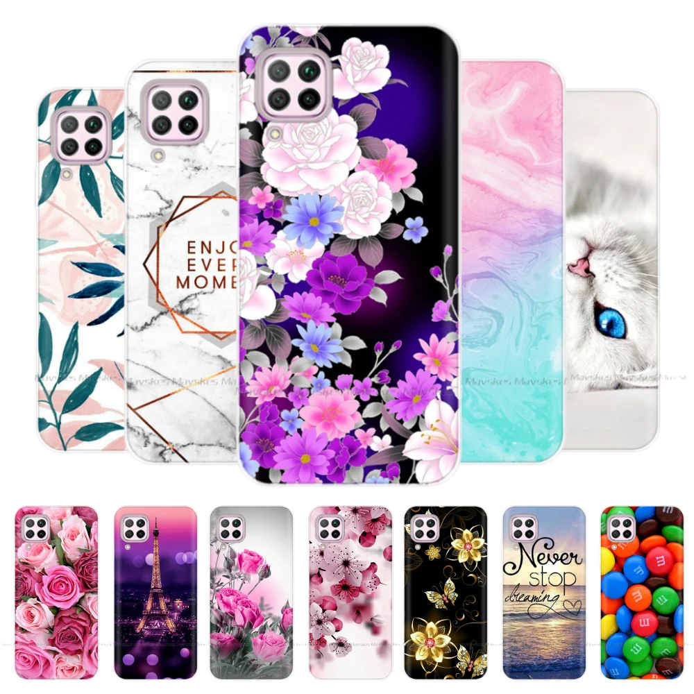Чехол для Huawei P40 lite силиконовый мягкий чехол из ТПУ E P40lite Y7p Nova 7i 6 SE чехлы телефонов