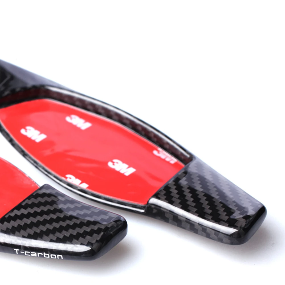 

2pcs/Pairs Steering Wheel Shift Paddle Extension Pad Carbon Fiber Black Red Cover Trim For AUDI R8 RS3 RS4 RS5 TTRS 2016-2018