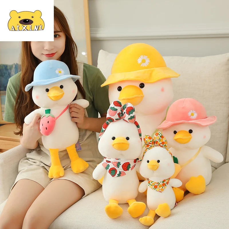 

Go To School Duck Toy Yellow Duck Plush Toy Stuffed Animals Valentine's Day Gift New Year Christmas Gift for Children Soft Toy