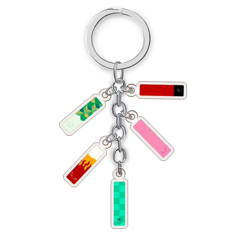 

Anime Demon Slayer Acrylic Pendant Keychain Anime Accessories Cartoon Key Ring Fans Collectiion Halloween Christmas Gift