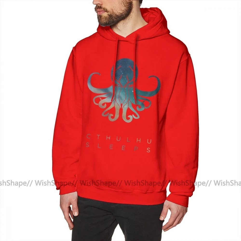 Deadmau5 Толстовка Deadmau5 Cthulhu Sleeps толстовки Мужской Хлопковый пуловер с капюшоном осень фиолетовый XL длинные стильные толстовки - Цвет: Red