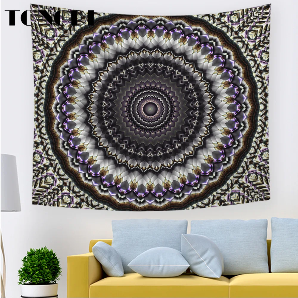 TONGDI гобелен мандалы в стиле бохо датура фантазия картина маслом печать настенный