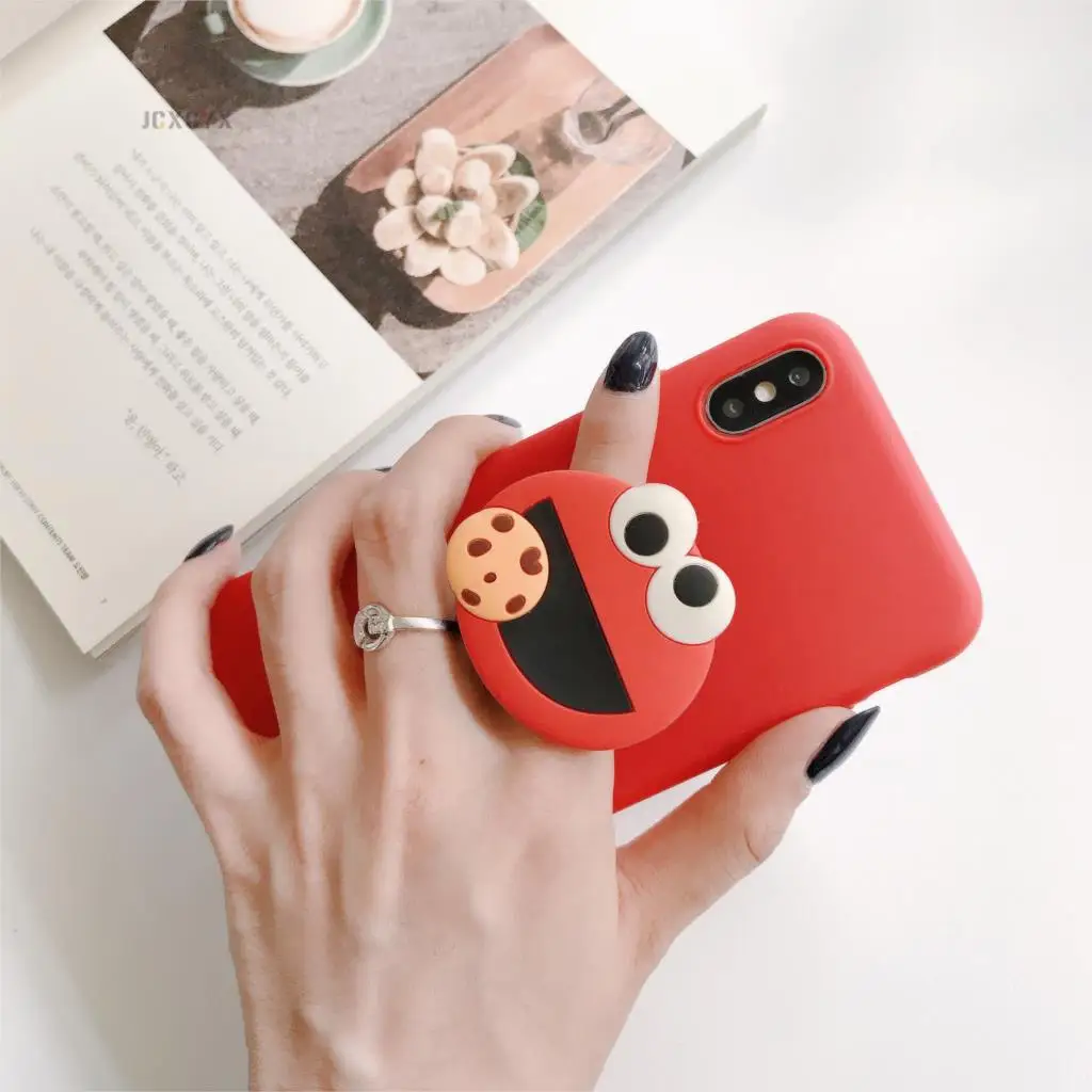 3D мультяшный мягкий чехол для телефона iphone 12 Pro Max MiNi X XR XS 11 6 7 8 plus с держателем samsung