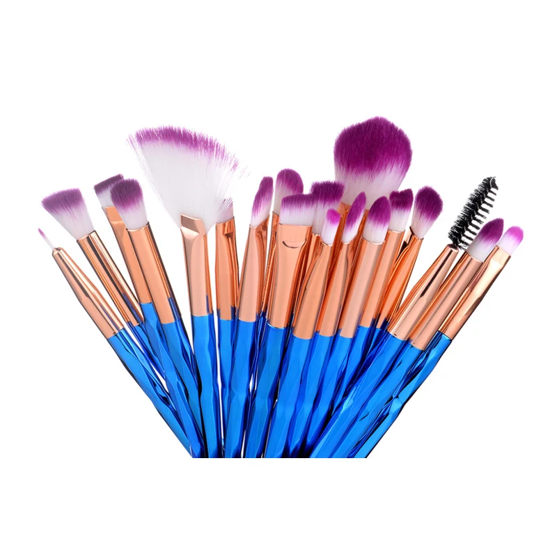 20 шт. алмазные кисти для макияжа набор кистей глаз тональный порошок тени век