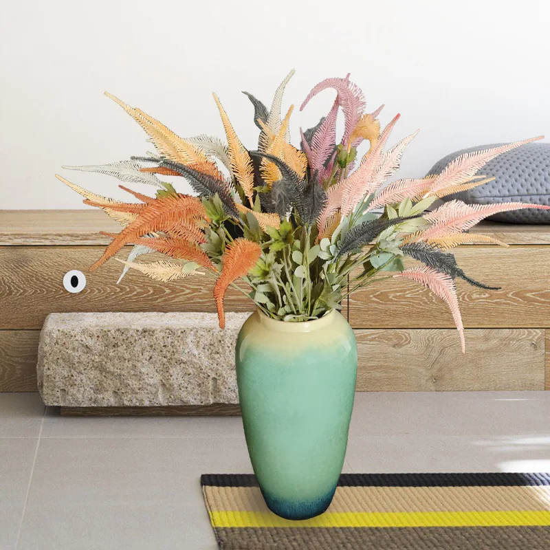 10 шт. Искусственные цветы 90 см 9 вилок мягкий цветок Лиз свадебное украшение