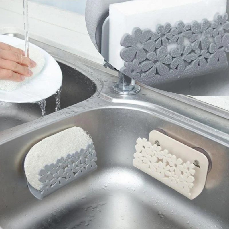 

Kitchen Bathroom Soap Storage Drying Rack Sink Side Shelf Sponge Storage Shower Towel Cloths Storage Soap Dish Holder Scrubbers
