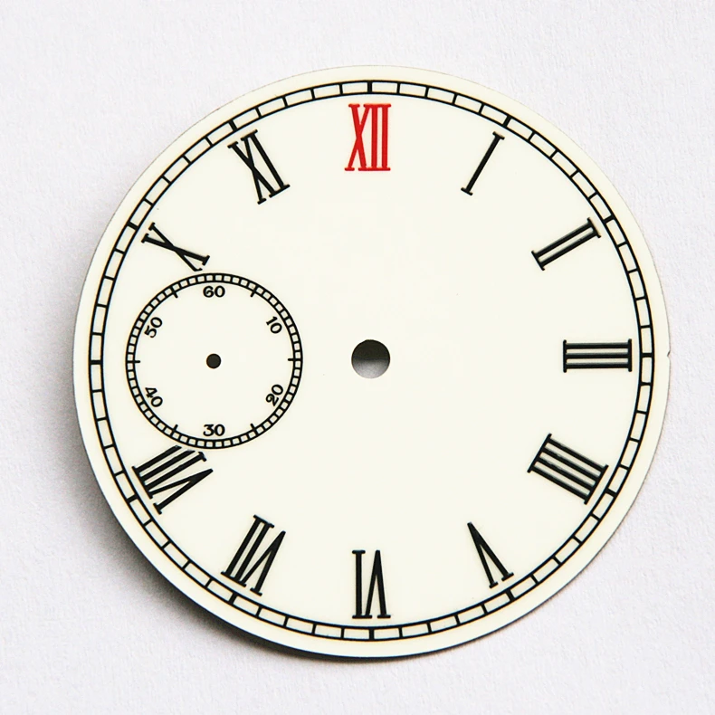 

watch dial Porcelain Enamels Pocket Watch Plate Literal St36/Eta6497/6498 for 39mm
