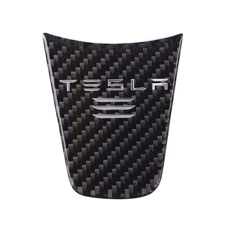 Car Styling Accessories Carbon Fiber sticker For Tesla Model 3 S X Y logo Steering Wheel Badge Interior Decoration Stickers | Автомобили и
