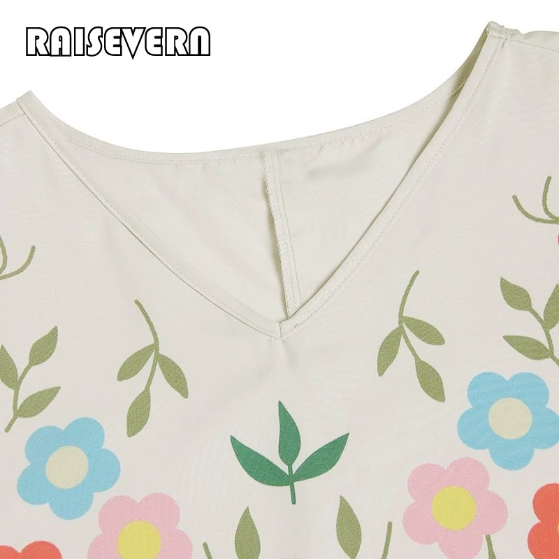 Свободное длинное женское пляжное бохо платье с цветочным принтом коротким