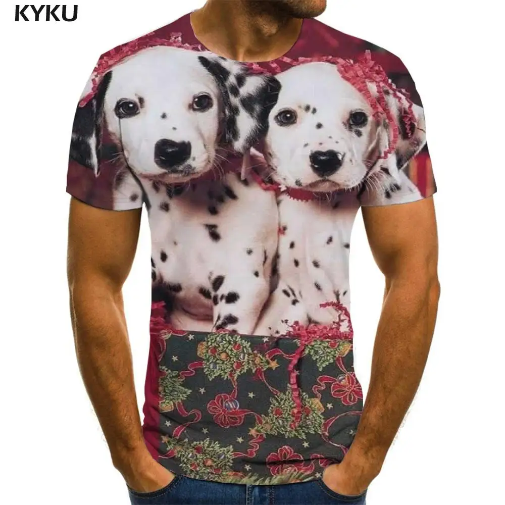 Мужская футболка с принтом KYKU летняя собаки в стиле аниме лето 2019|Мужские