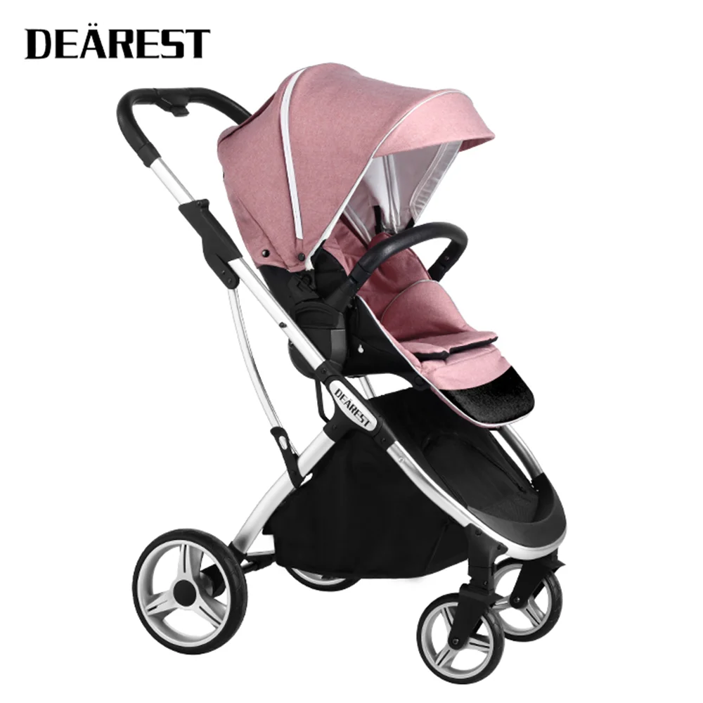 

DEAREST 1108 High Landscape Stroller Can Sit Or Lie Lightweight Folding Newborn Children's Baby Buggy Four-Wheel Two-Way Baby