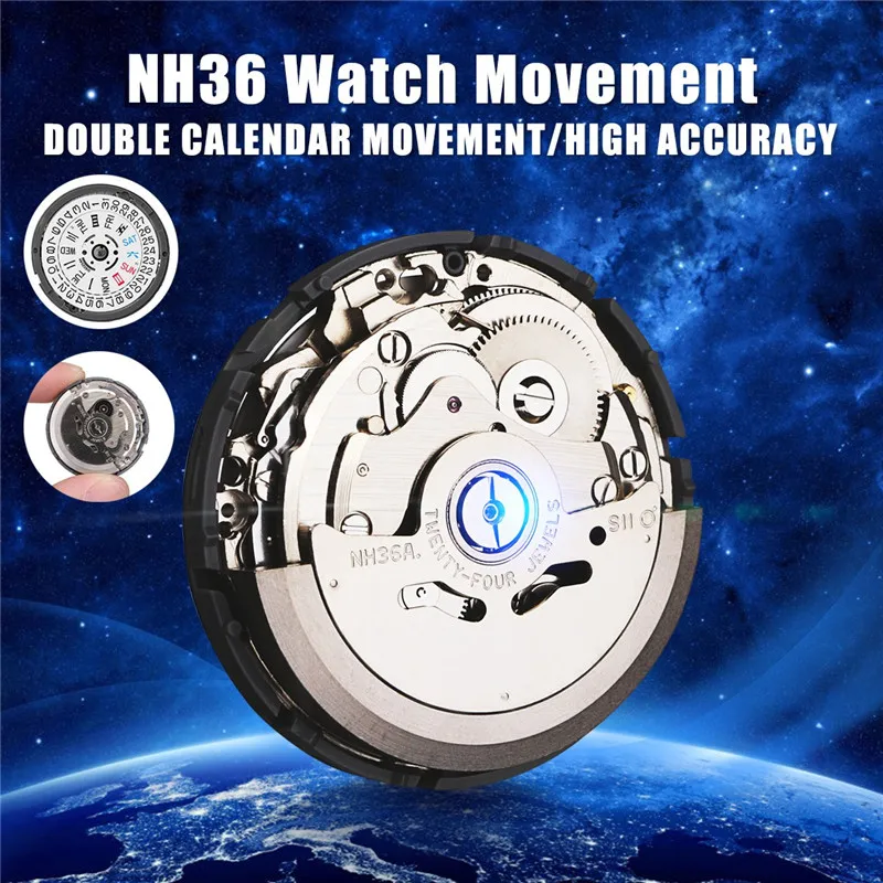 

Automatic Watch Movement Mens Parts Mechanical Watch Movement NH36 Movement Watch Replace Accessories