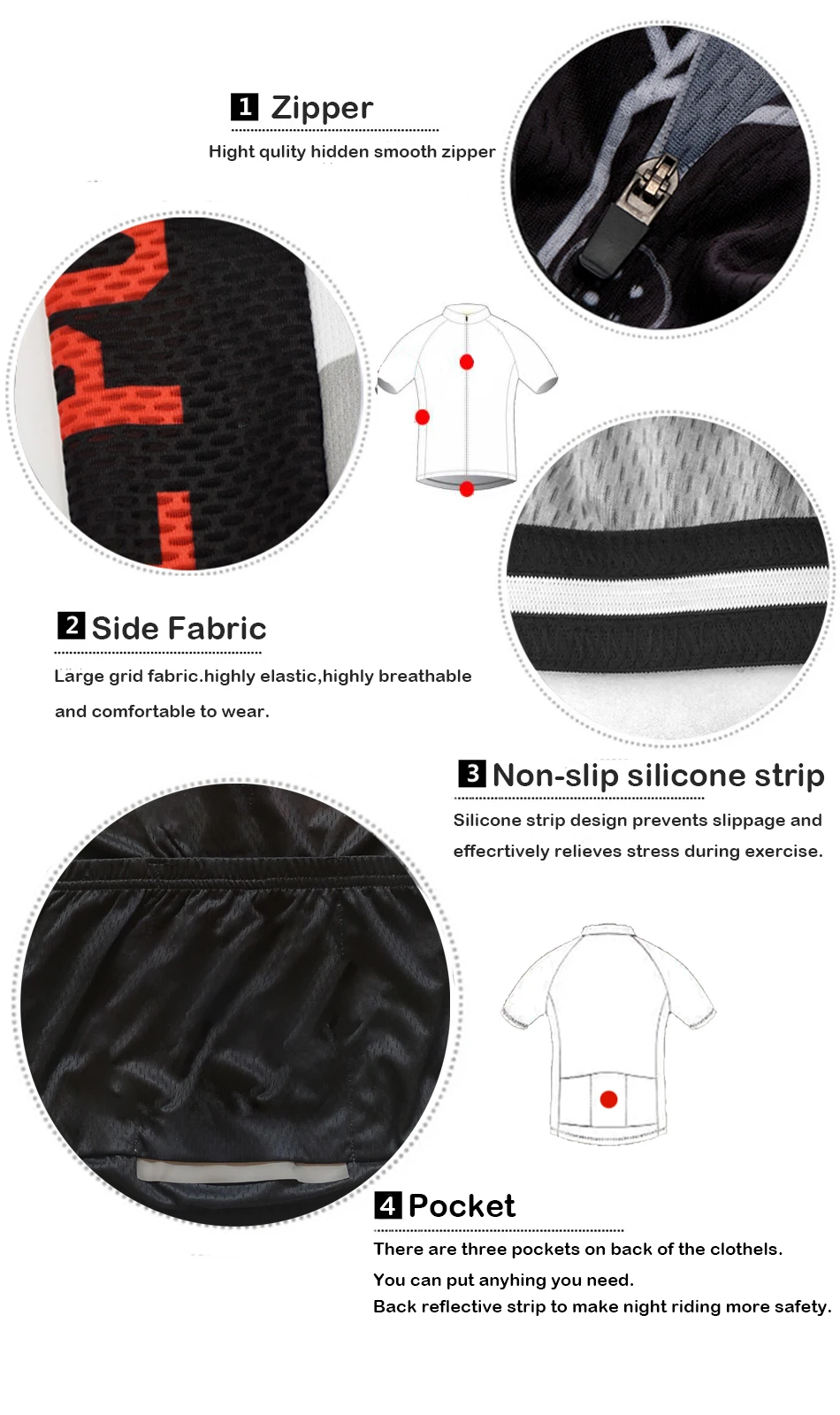 Футболка для велоспорта с короткими рукавами дышащая трикотажная ткань в