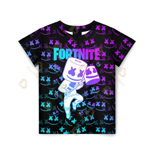 Новая летняя футболка для всех Милая Fortniter базовая Мужская с коротким рукавом |