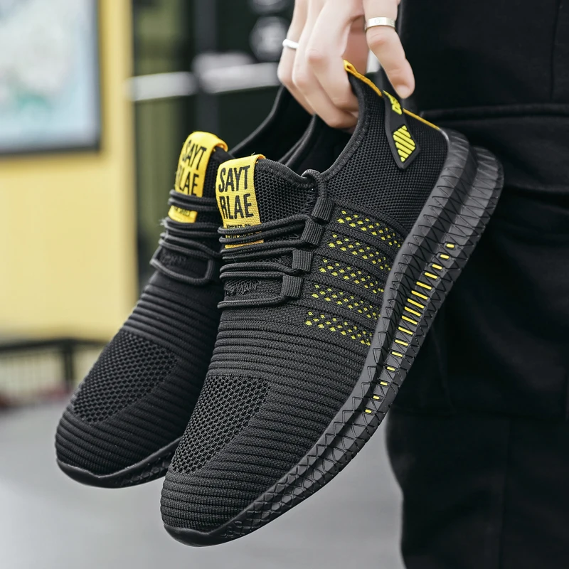 

Mesh Mannen Sneakers Casual Schoenen Lac-Up Mannen Schoenen Lichtgewicht Comfortabele Ademend Wandelen Sneakers