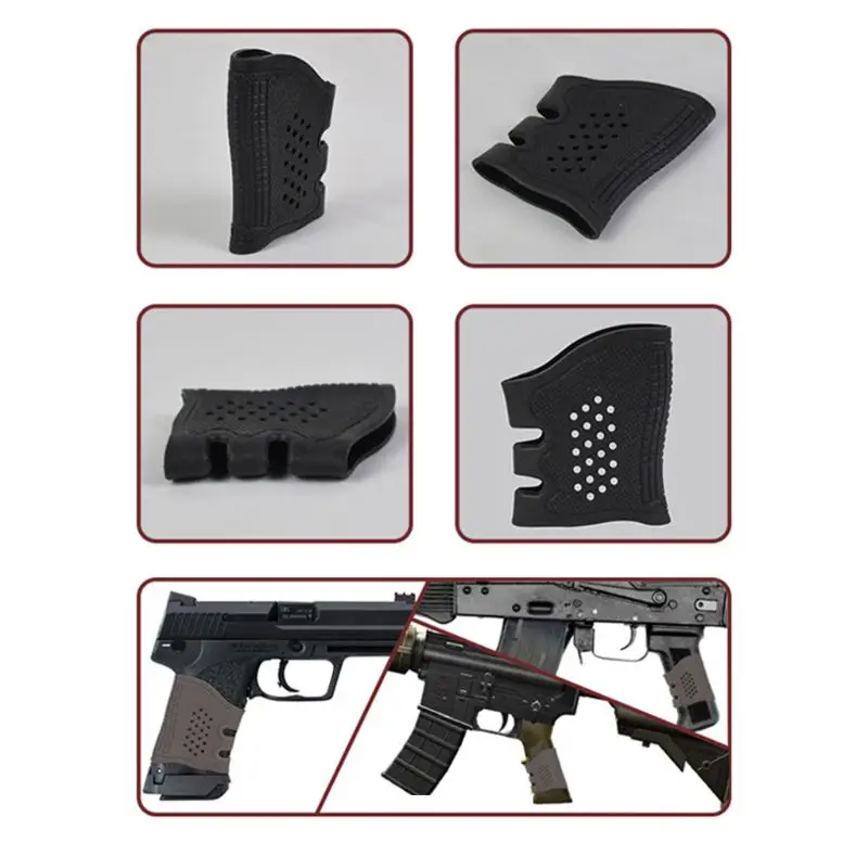 

Tactical Pistol Rubber Grip Anti Slip Glove for Glock 17 19 20 21 22 23 31 32