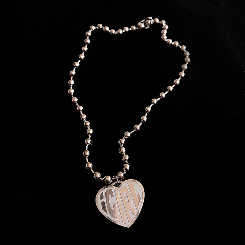 Ожерелье в виде сердца сверхмощная Готическая уличная цепочка колье с