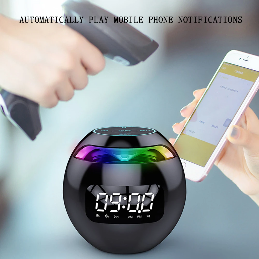 Новый Умный Будильник СВЕТОДИОДНЫЕ цифровые часы Bluetooth-совместимый динамик