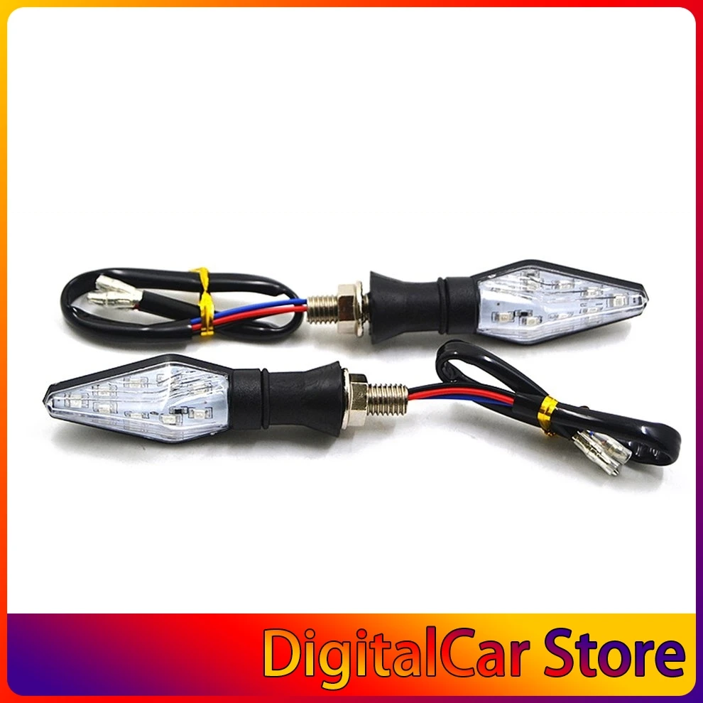 

2pcs Universal Motorcycle Turn Signal Light Double-sided Lighting 12V Super Bright LED Bulbs Light for Motorbike Off Road