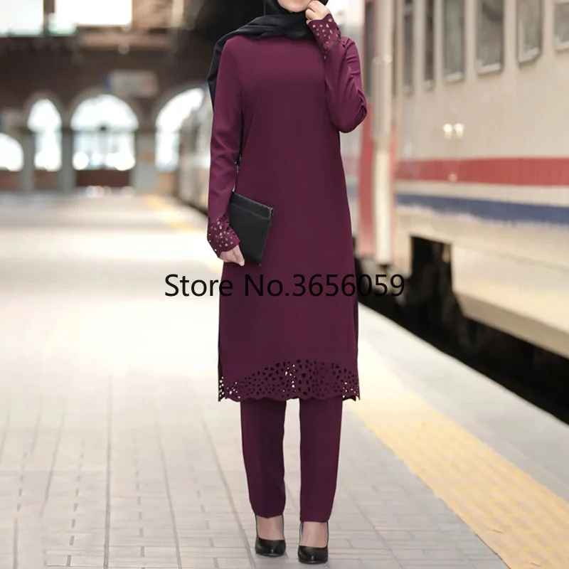 Мусульманская одежда комплект из брюк для женщин Абая мусульманская мода