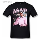 Лидер продаж ASAP Rocky Футболка Графический портрет эстетика футболки в стиле хип-хоп Повседневный хлопковый топ с короткими рукавами; В стиле Харадзюку футболка подарки