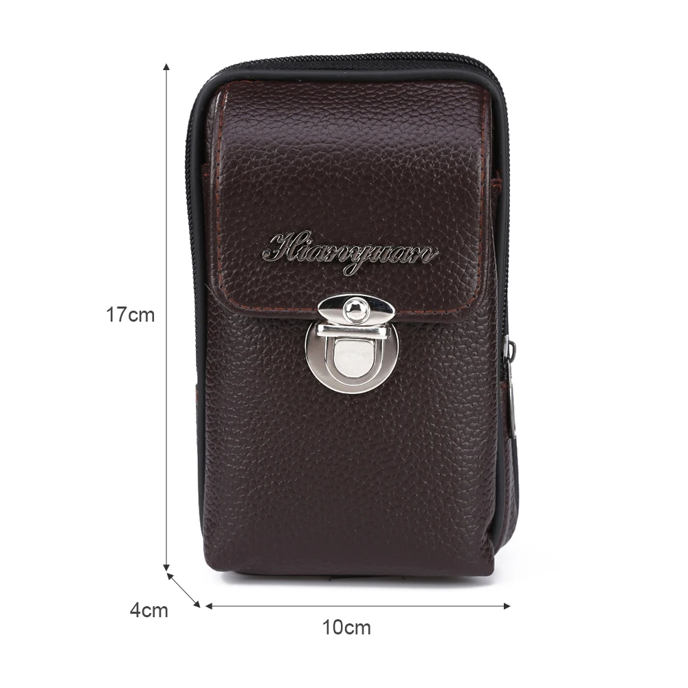 

Fashion Men PU Leather Belt Phone Bag Waist Bags Casual Vintage Zipper Flap Small Fanny Packs Wallet Purse