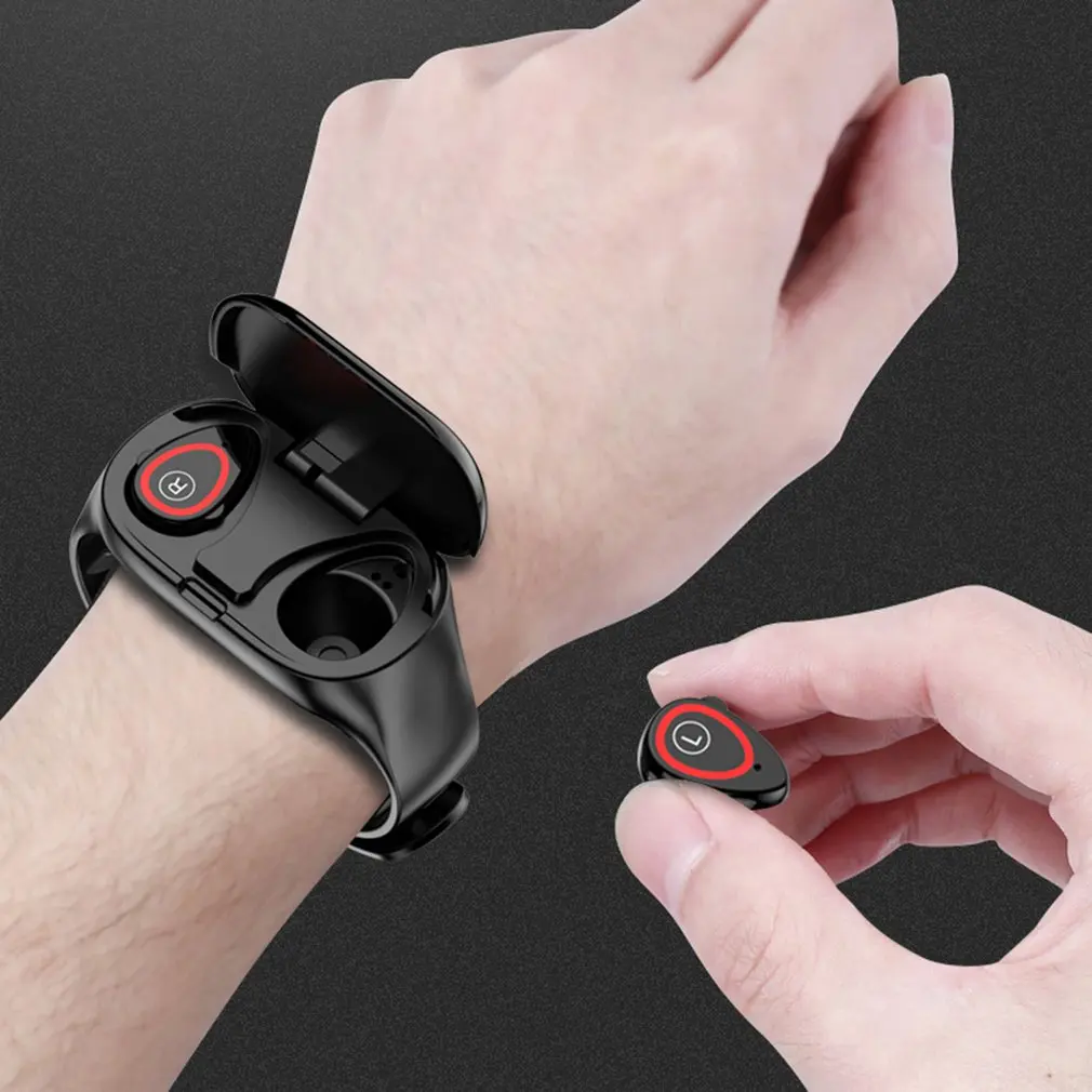 M1 умные часы с наушниками Bluetooth-совместимые беспроводные наушники-вкладыши