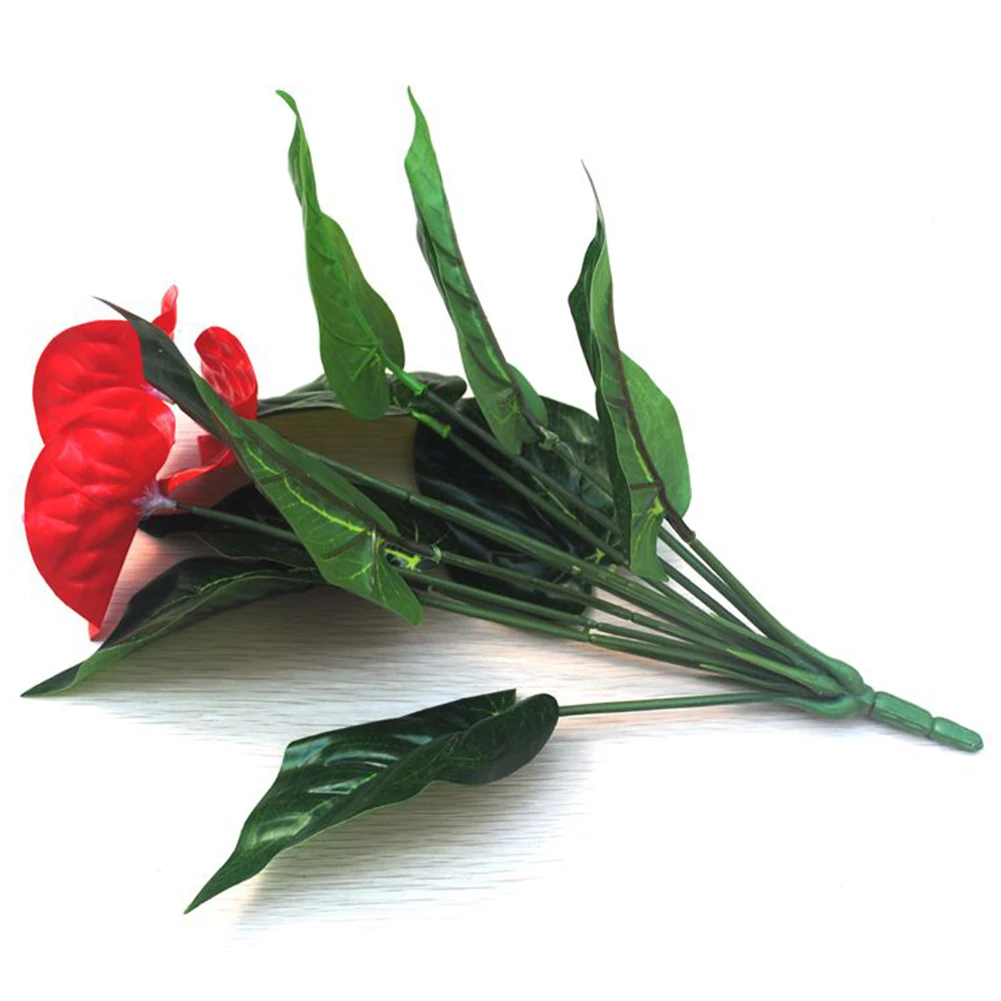 1 шт. 3 головки 9 листьев искусственный цветок антуриума растение Декор для дома