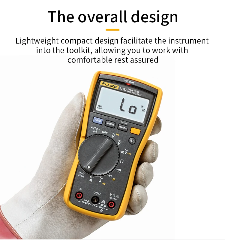 Цифровой мультиметр Fluke 117C HAVC voltalero с подсветкой 117 True RMS