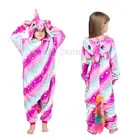 Детские пижамы-кигуруми в виде единорога, детские комбинезоны в виде животных, комбинезон, комбинезон, пижама, одежда для сна, Косплей Пижама для девочек, пижамы