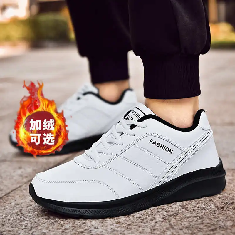 

Ultralight Men's Sport Shoes Warmest Walking Male Sneakers Leather Waterproof Man Sport Shoes Platforms Men Sports Shoes 166G