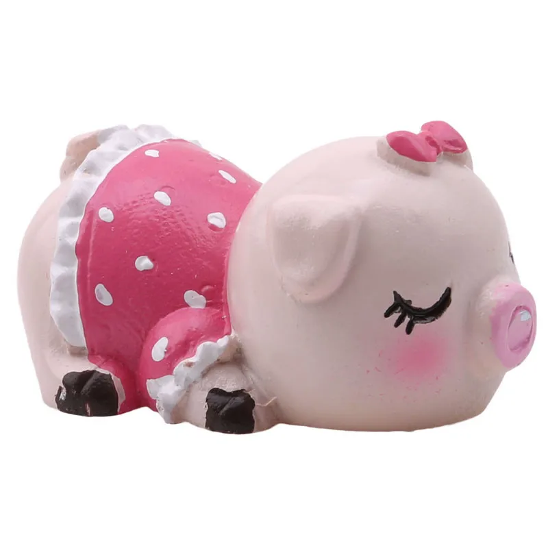 Творческий 2 шт. смолы свиней миниатюрные украшения пара фигурка ремесел для