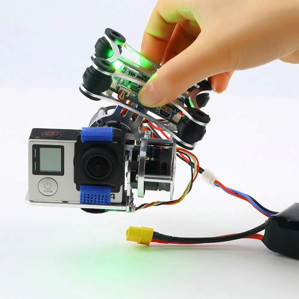 Суперсветильник Кая бесщеточная 2-осевая Карданная Камера Gopro CNC с двигателями и