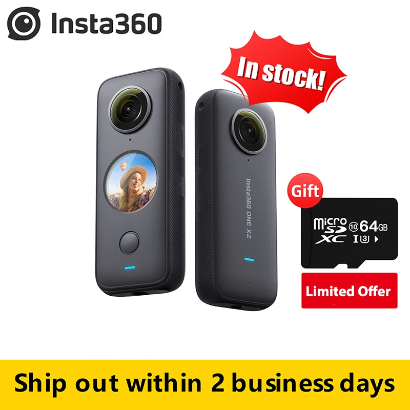  Insta360 One X2 360 Action Camera 5.7K VR Video 10M Waterproof Insta 360 One X2 Pocket Panorama Underwater Helmet Pro  Sport Cam 