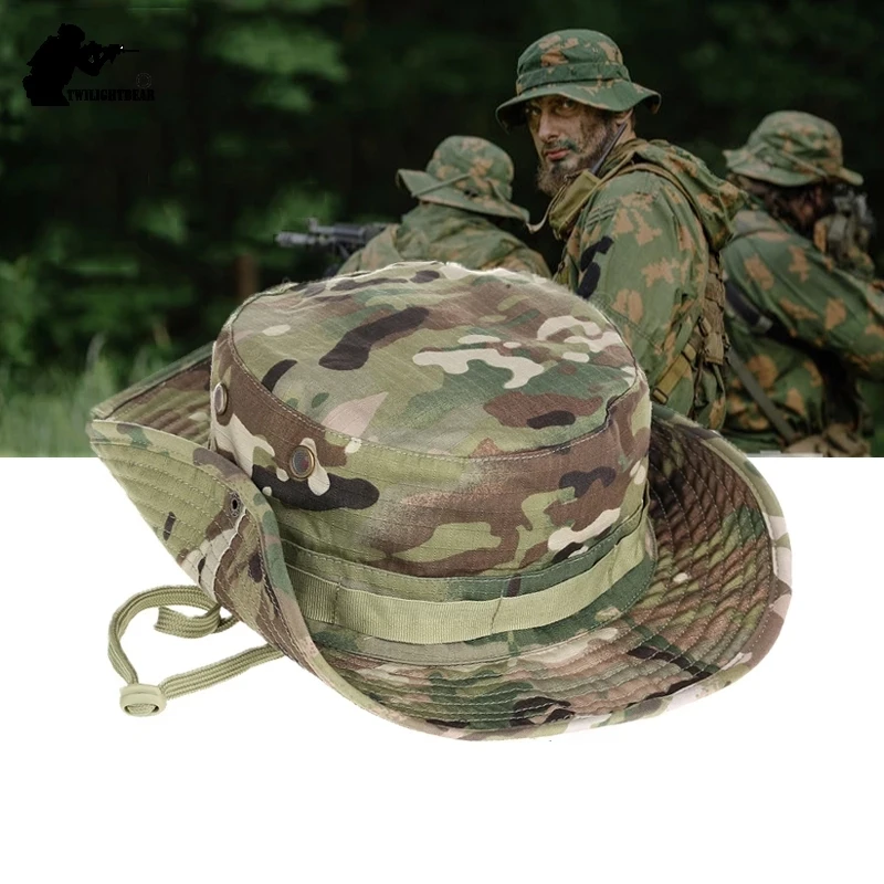 Тактическая Рыбацкая шляпа Multicam складная снайперская камуфляжная рыболовная