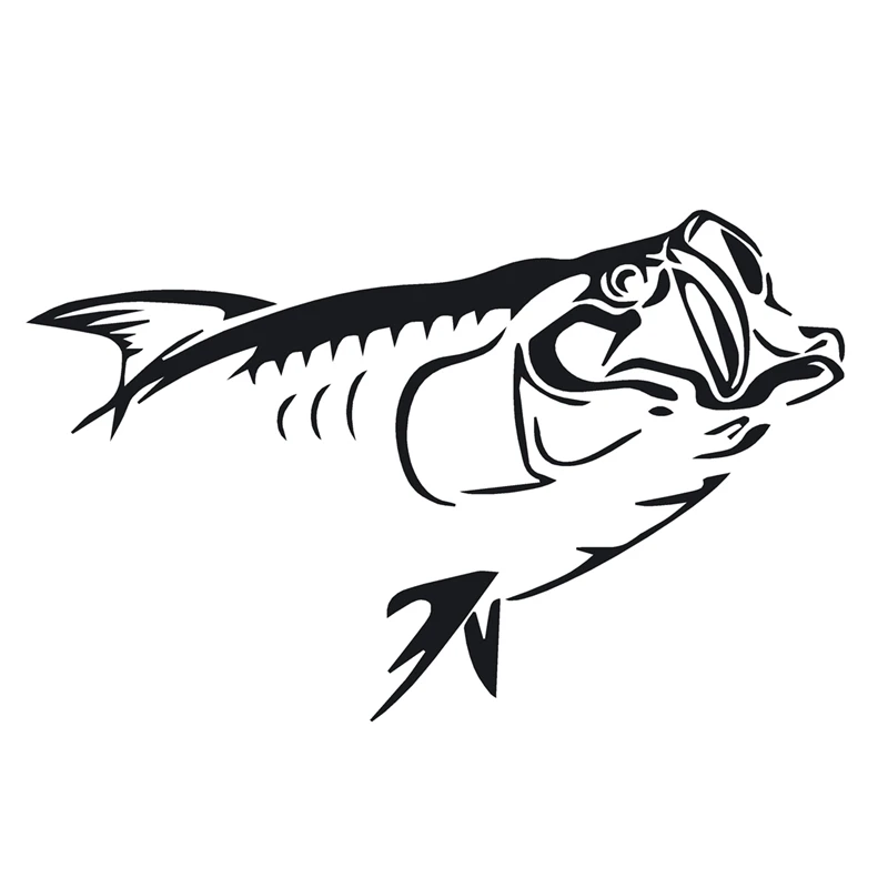 

40725# 24x15 cm Vinyl Decal Fishing Car Sticker Waterproof Auto Decors on Car Body Bumper Rear Window