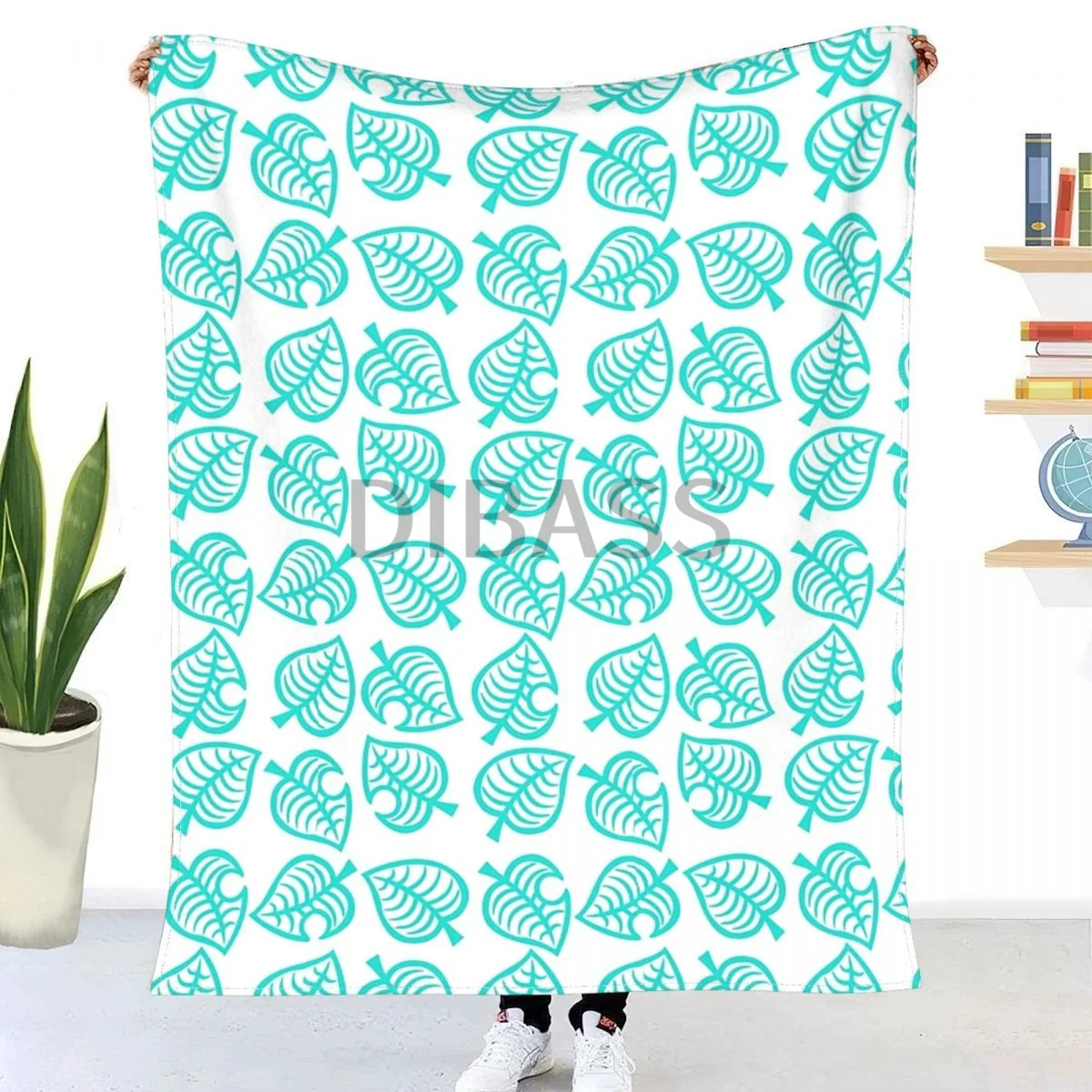 

Animal Crossing New Horizons Leaf Pattern Comforter 3D Printed Flannel Throw Blanket