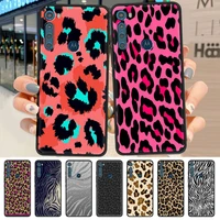 Case for Motorola Moto Play Power Lite One Fusion Plus Hyper G30 Black Stylus Phone Cover Funda Luxury Leopard Painted