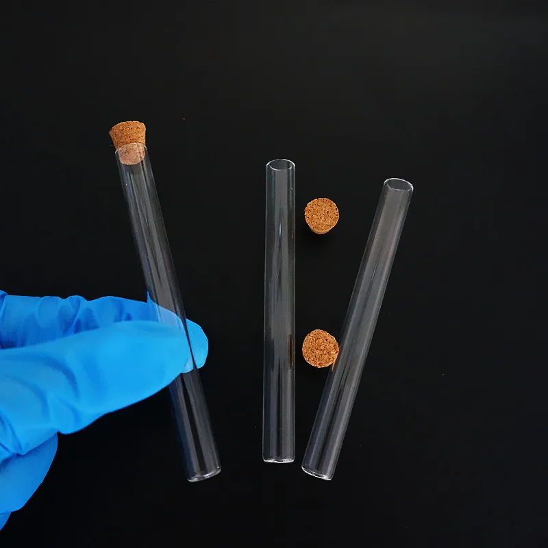 Тестовые трубки с плоским дном из прозрачного стекла 24 шт./лот 10х100 мм пробковой