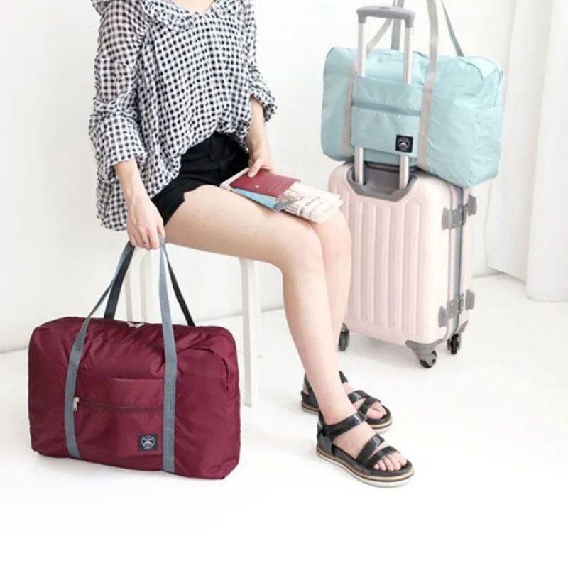 2021 Nylon Foldable Travel Bags Unisex Large Capacity Bag Luggage Women WaterProof Handbags Men Travel Bags Clothing Organizer images - 6
