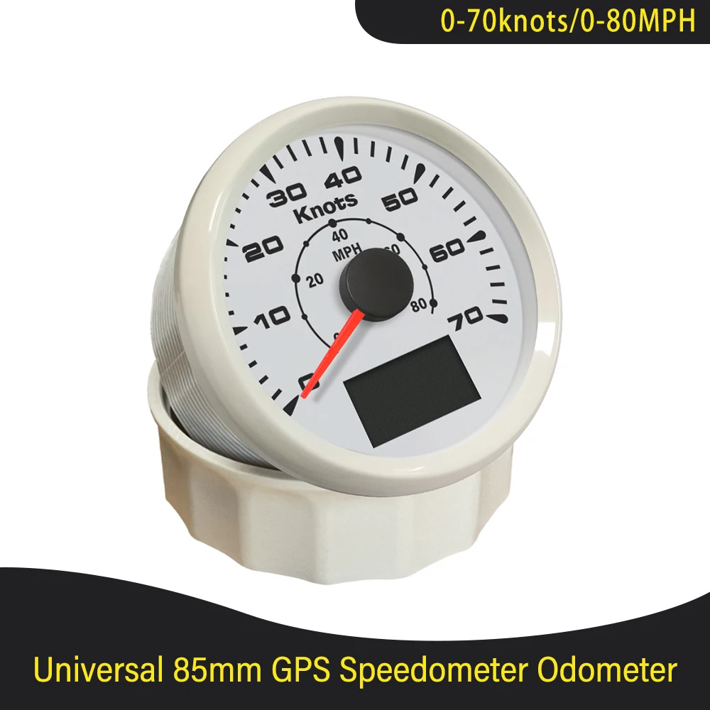 Новый GPS Спидометр для авто лодки морской Одометр 0-35 узлов 0-70 85 мм с подсветкой 8