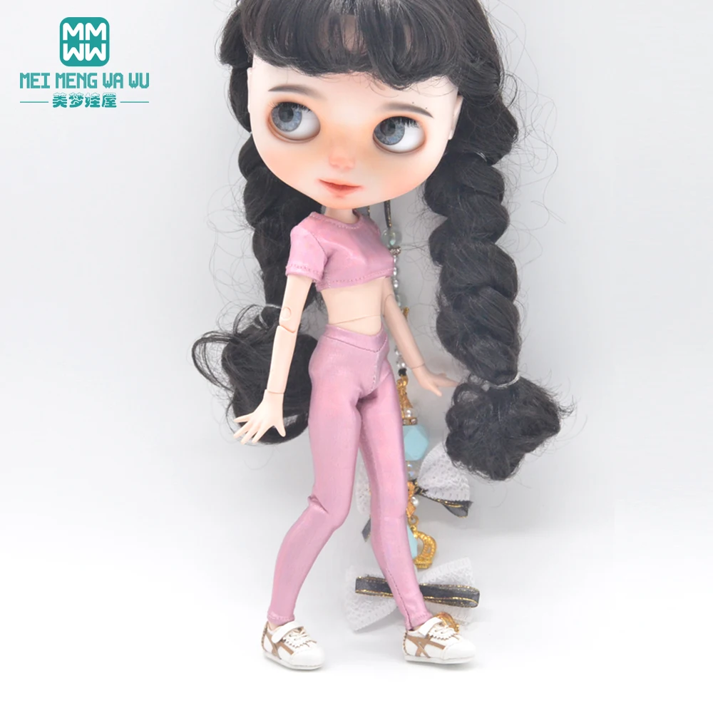 

Blyth clothes Fashion reflective shiny sports suit for 28-30cm Azone OB23 OB24 doll accessories