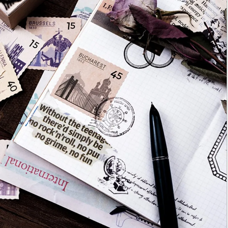 Наклейки бумажные декоративные на английском языке 46 шт. | Компьютеры и офис