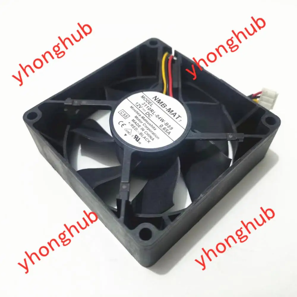 NMB MAT 3110RL 04W B89 C55 DC 12V 0.65A 3 жильный 80x80x25 мм Сервер вентилятор охлаждения|fan dc|square fanfan dc