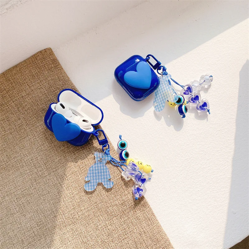 

Earphone Protective Sleeve with Three-dimensional Heart Shape Wireless Earphone Cover Protective Case for Airpod Airpods 3 Pro