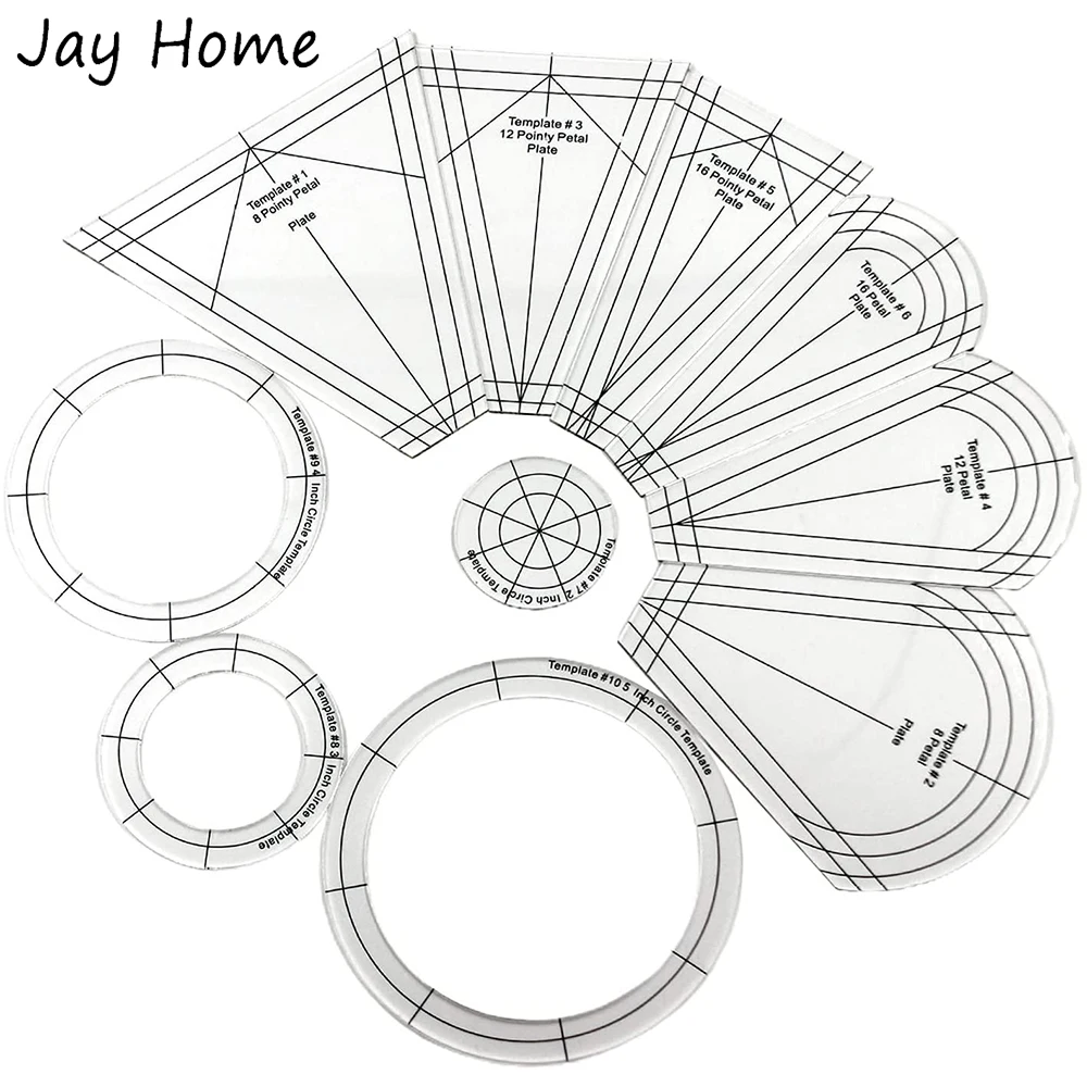 10 шт. набор акриловых шаблонов шаблон для квилтинга линейка шитья без движения