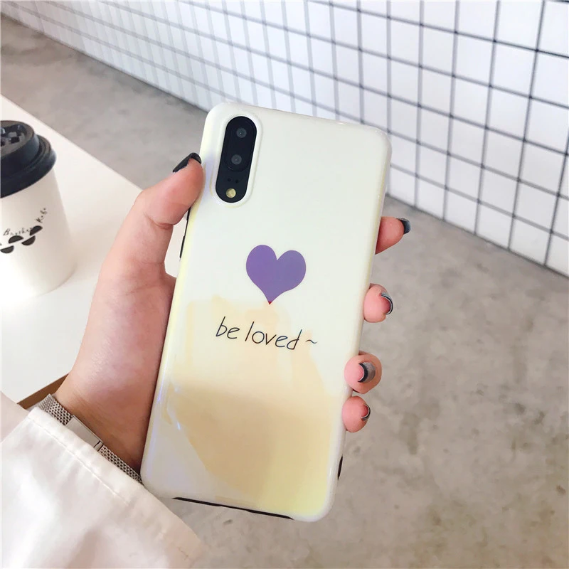 Синий светильник красный чехол для телефона с рисунком на тему любви для huawei P20Lite P30Pro Mate10 20 Pro 20X Honor 9X9 10 V20 20Pro Nova 3 3i 4 5 5Pro задняя крышка