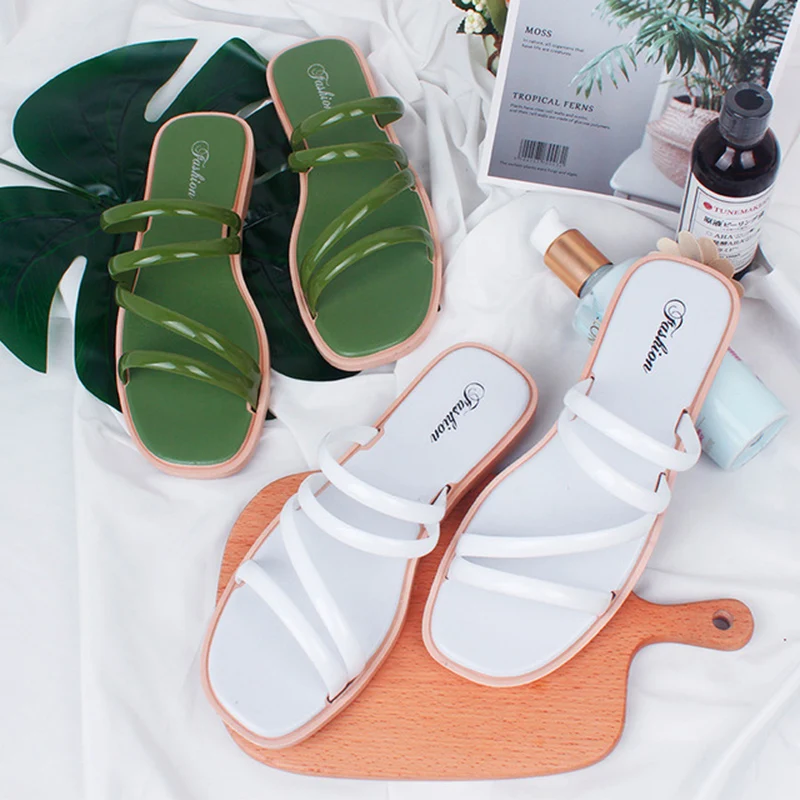 Тапочки женские летние модные повседневные сандалии и шлепанцы дикая Домашняя