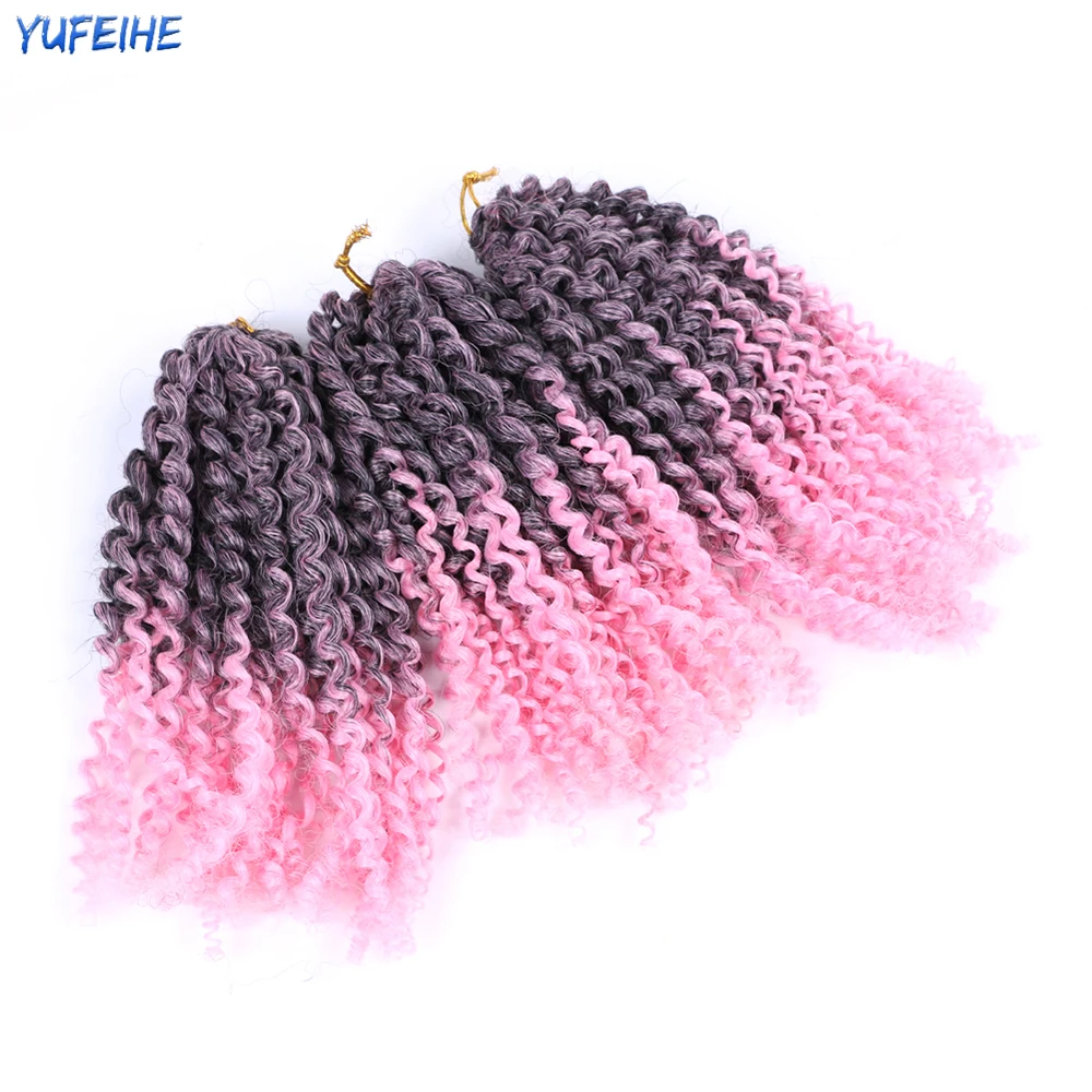 Yufeihe Marly Bob синтетические волосы для косичек 8 дюймов короткие пушистые афро