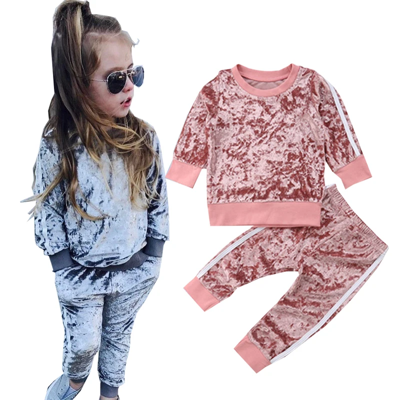 Детская одежда для девочек зимние вельветовые штаны Вельветовая Однотонная